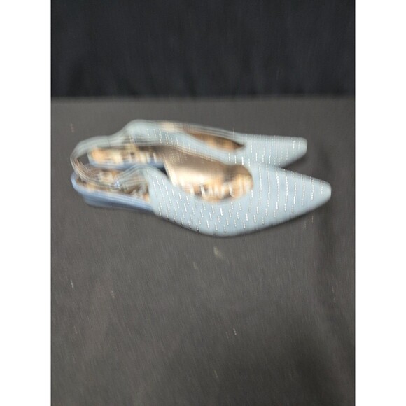 Sam Edelman Women's Idahlia Blue Suede Studded Slingback Flats Black Sz 8.5M EUC - Picture 3 of 6